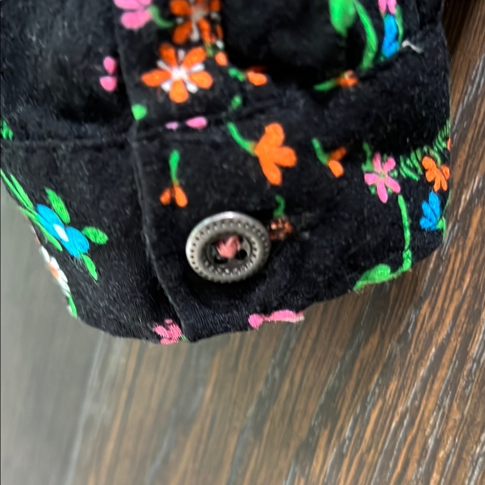 Maeve by Anthropologie, Floral Black Button-Up Blouse, x-small - Picture 6 of 7